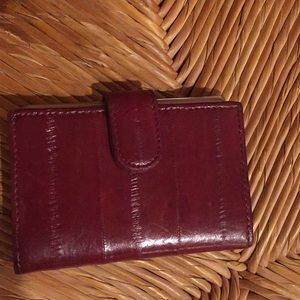 Card holder - genuine eel skin